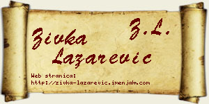 Živka Lazarević vizit kartica